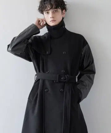 [ 인기 즉시 완판 ] 하이넥 & 더블 브레스트 트렌치코트