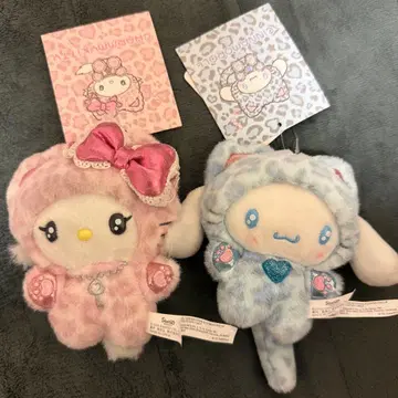 산리오 갸루 고양이 시리즈 마스코트 홀더 챠미 시나몬 2개 세트