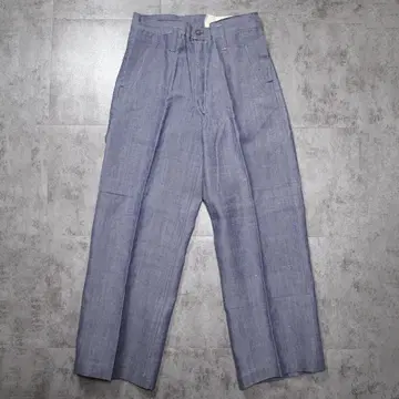 60s 프랑스 해군 린넨 세일러 팬츠 데드스탁 W30 밀리터리