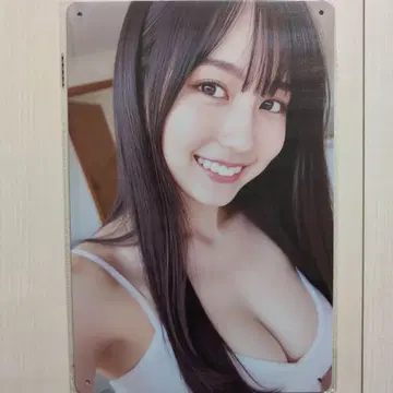 양철 간판 미녀