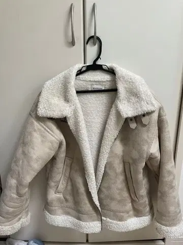 archives 아우터 베이지 플리스 보아 자켓 카라 부착