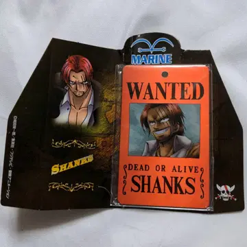 초레어 샹크스 헤이세이 레트로 수배서 메탈 플레이트 키링 원피스