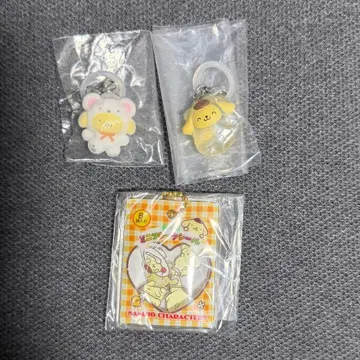 산리오 메지루시 액세서리 복슬복슬 스노우 오이스터 폼폼푸딩