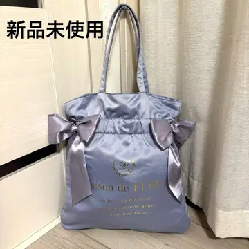 미사용 새상품 메종 드 플뢰르 더블 리본 개더 토트백