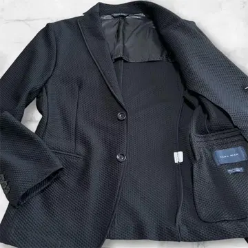 컨디션 최상 자라 테일러드 자켓 볼록한 원단 스트레치 블랙 M 비즈니스