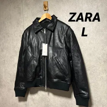 ZARA 자라 인조 가죽 퍼프 자켓 L