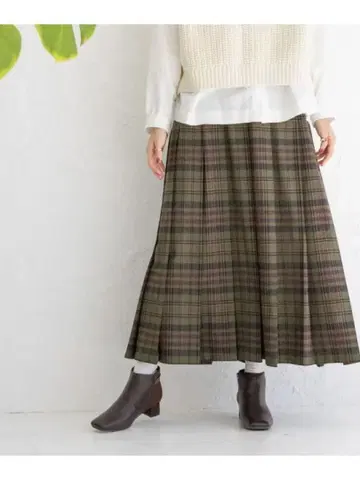 새상품 studio CLIP 스튜디오 클립 체크 플리츠 스커트