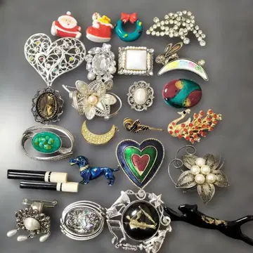 브로치 묶음 판매 1 골드 컬러 실버 컬러 등 액세서리