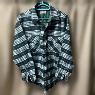 플란넬 셔츠 다크 그린 체크