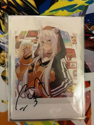 시로보탄 친필 사인 폴라로이드풍 브로마이드