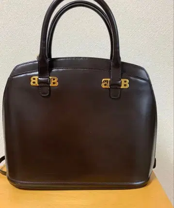 BALLY 다크 브라운 숄더백 핸드백 천연 가죽