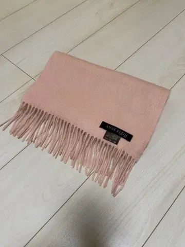 ANNE KLEIN 캐시미어 100% 머플러 핑크 택 포함 고급 대형
