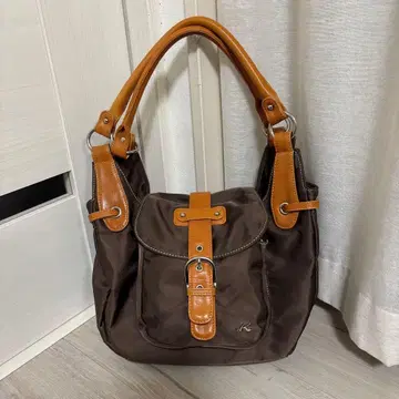 새상품급 키타무라 kitamura 브라운 나일론 숄더백