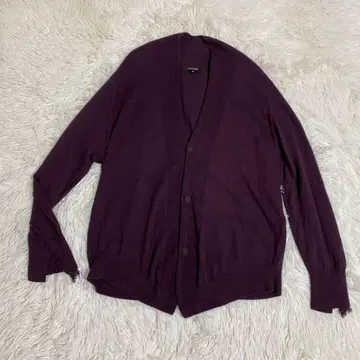 파드칼레 니트 가디건 면 x 모 34 다크 퍼플 여성용