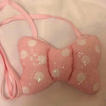 디즈니 리본 미니백 스팽글 미니