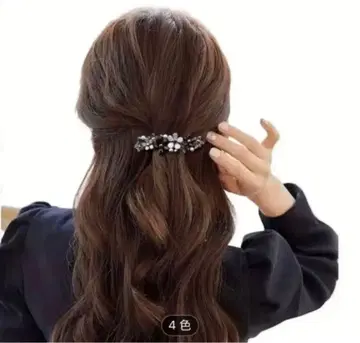 꽃 모티브 헤어핀 4색 세트