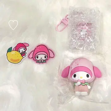 산리오 후르츠 디자인 키링 마그넷 마이멜로디 연핑크