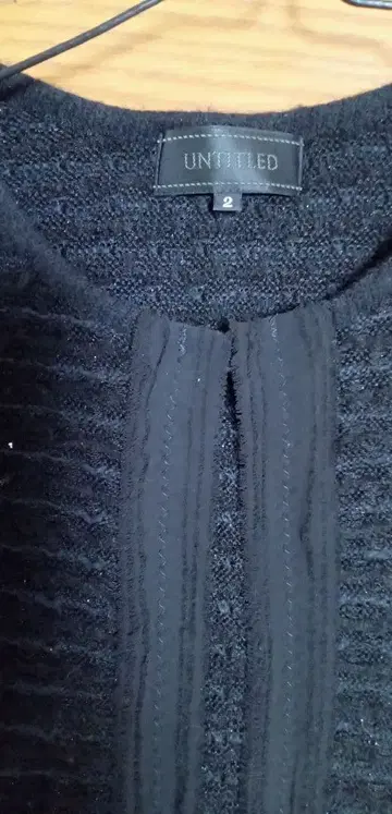 UNTITLED 노카라 니트 자켓 블랙 2