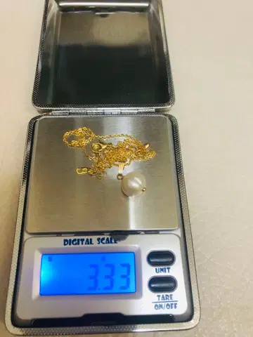 골드 체인에 펄 펜던트