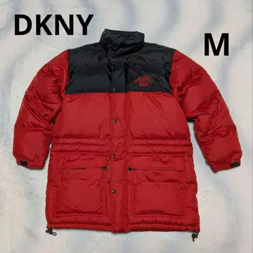 새상품급 다나카란 DKNY 다운 자켓 빨간색/블랙 남성용 M 빅