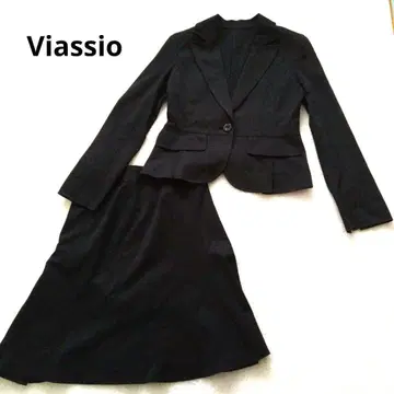 Viassio 스커트 셋업 블랙 심플 행사 계절 F