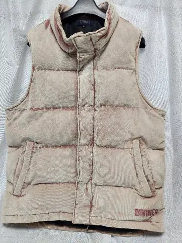 DIVINER 코듀로이 다운 베스트 베이지