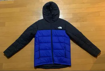 THE NORTH FACE 후드 부착 다운 자켓 리버서블 파랑 블랙