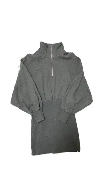 Chico 그레이 하이넥 미니 원피스