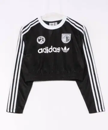 adidas 크롭 저지 블랙 XS