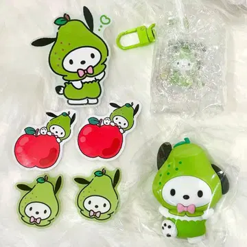 산리오 후르츠 디자인 키링 마그넷 포차코 그린 양배추