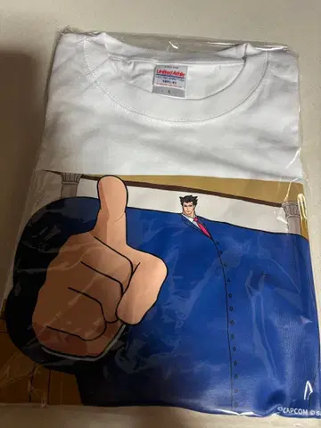 sattou x 역전재판 캡슐 복권 미츠루기 레이지 셔츠