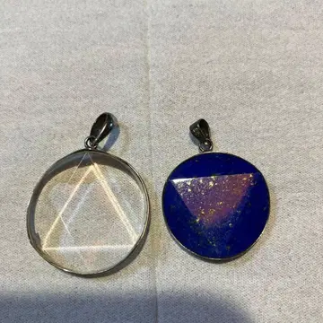 펜던트 탑 크리스탈 (수정) 라피스라줄리 2개 세트