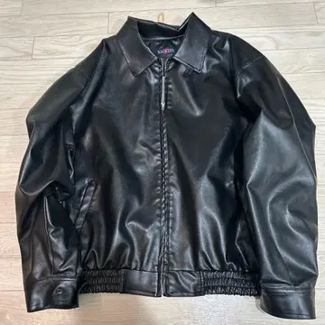 BACKERS 블랙 가죽 자켓 L