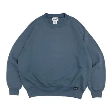 90s 빈티지 무지 맨투맨 와이드 와이드 소매 연한 인디고 희귀 색상