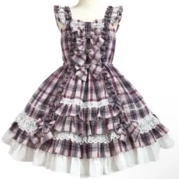 ANGELICPRETTY Sweet 프릴 오버롤 스커트 & 머리띠