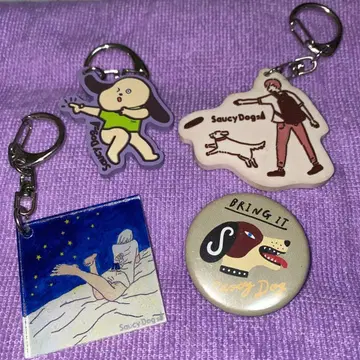 Saucy Dog 키링 캔뱃지 사우시도그