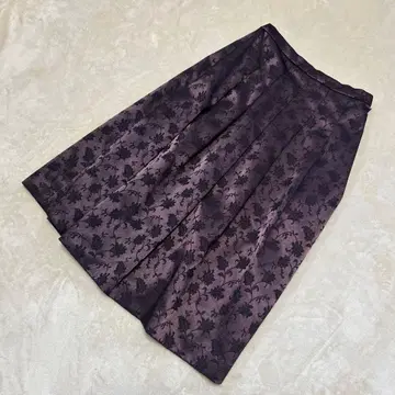 스커트 M 플레어 스커트 퍼플 보라 A라인 스커트 길이 66cm