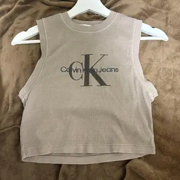 Calvin Klein Jeans 탱크탑 브라운 S