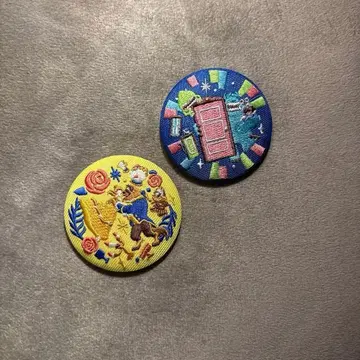 디즈니 자수 캔뱃지 미녀와 야수 몬스터 주식회사