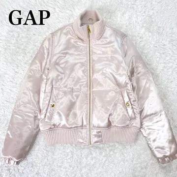 새상품급 GAP 갭 봄버 자켓 새틴 광택 핑크 M 사이즈