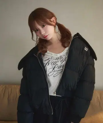 TITTY&CO. 옷깃 보아 퀼팅 다운