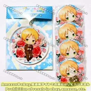 헤타리아 영국 캐릭터 플로르 캔뱃지 4개 세트 미사용품