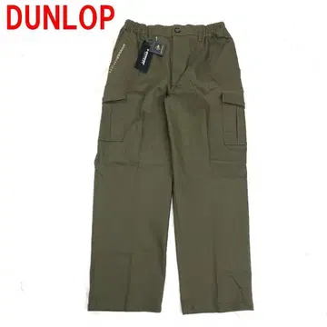 A6117 택 포함 새상품 던롭 카고 팬츠 면 코튼 카키 M