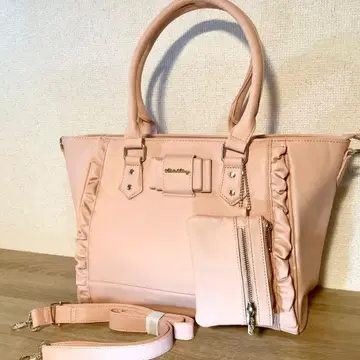 헬로키티 핸드백 프릴 숄더백 핑크 새상품급