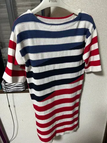 LACOSTE 반팔 보더 T셔츠 사이즈 34