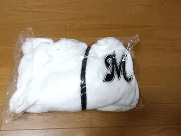 마린즈 화이트 복슬복슬 플리스 후드티