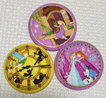 디즈니 자수 캔뱃지 3개 세트