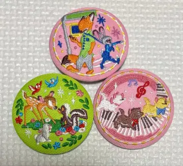 디즈니 자수 캔뱃지 3개 세트