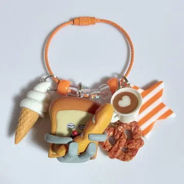 찰랑찰랑 키링 찰랑찰랑 가챠가챠 빵 도둑 실