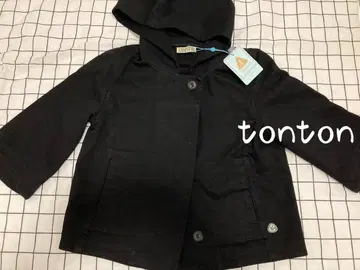 Coyseio 블랙 후드 부착 자켓